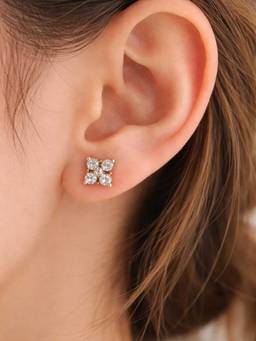 ZAISHA - Four-Petal Studs - 18K Gold Plated