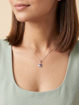 GIVA - Silver Ocean Glow Pendant