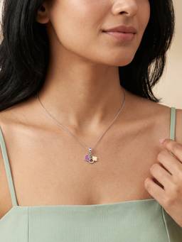 GIVA - Silver Dual Tone Charm Parade Pendant