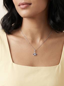 GIVA - Silver Royal Pop Pendant