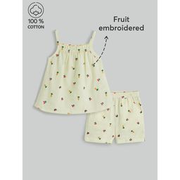 Hopscotch - Pure Cotton Blouse Top & Shorts Yellow