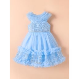 Hopscotch - Sequin Embellished Party Dress Blue