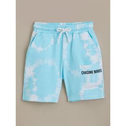 Hopscotch - Cotton Tie & Dye Terry Shorts Blue