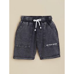 Hopscotch - Cotton Faded Shorts Black
