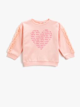Koton - Girls Pink Printed Sweatshirt