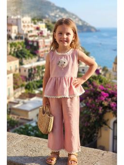 Lagorii - Blush Pink Peplum Co-Ord Set