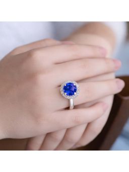 ZISTHI - 925 Sterling Silver Adjustable Purple Rings