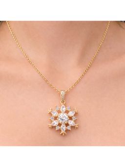 ZISTHI - 925 Sterling Silver White Stone Necklace