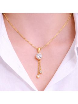 ZISTHI - 925 Sterling Silver White Stone Necklace