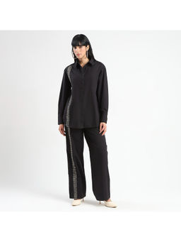 Madame - Black Solid Co-Ord (Set of 2)