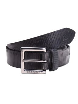 WOODLAND - Men Black Leather Belt