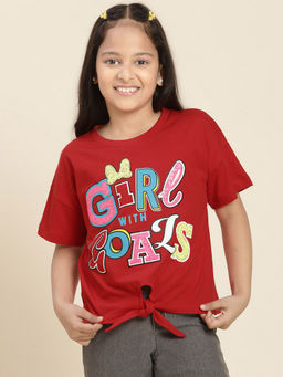 Kidsville - Mickey & Friends Printed Regular Fit T-Shirt for Girls