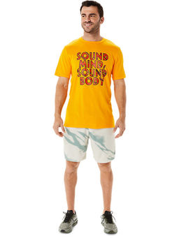 ASICS - Heritage Font Graphic 7 Orange Mens T-shirts