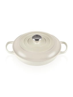 Le Creuset - White Evo Shallow Casserole with Lid