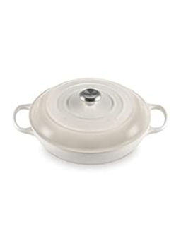 Le Creuset - White Evo Shallow Casserole with Lid