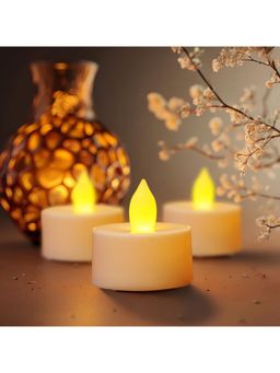 Island Rangoli - Candles Set Of 10 Flameless and Smokeless Led Candles