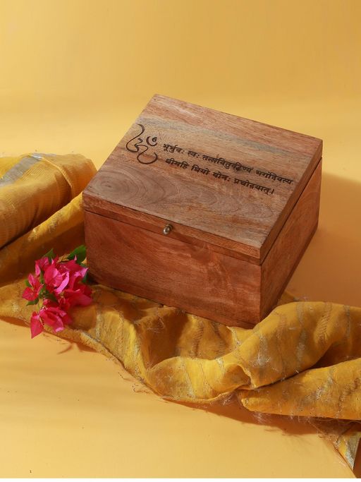 Manor House Gayatri Mantra Wooden Box