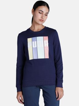 Puma - Graphic 2 Women Navy Blue Sweatshirts