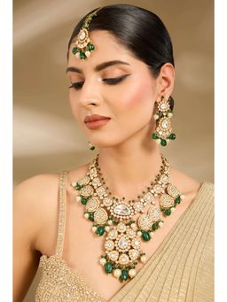 VIVINIA By Vidhi Mehra - Gold Plated Aaranya Moissanite Polki Necklace