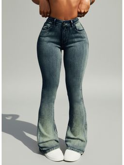 Off Duty India - Desert Bloom Bootcut Blue Jeans