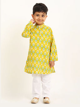 Campana - Boys Palash Kurta with Pyjama Mustard