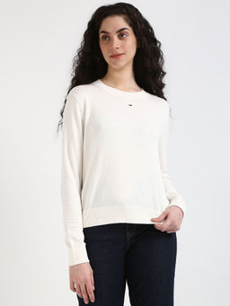 Tommy Hilfiger - Women's White Color Sweater