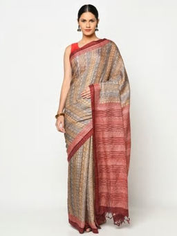 Fabindia - Silk Tussar Printed Sari