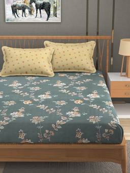 MORADO - Glace Cotton King Fitted Bedsheet King Size-Olive