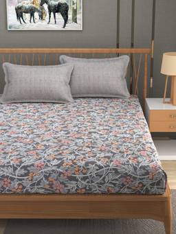 MORADO - Glace Cotton King Flat Bedsheet King Size-Grey