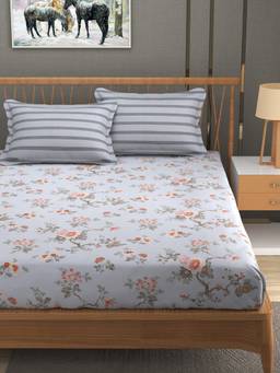 MORADO - Glace Cotton King Flat Bedsheet King Size-Grey