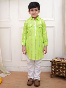 KID1 - Pathani Kurta with Pajama - Green