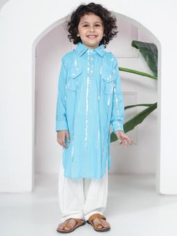 KID1 - Pathani Kurta with Salwar - Blue