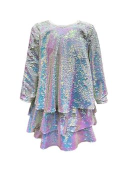 Alyaansh Couture - Multicolour Tier Knee Dress For Girls