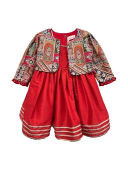 Alyaansh Couture - Jacket With Knee Dress For Girls