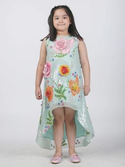 Alyaansh Couture - 3D Floral High Low Mini Dress