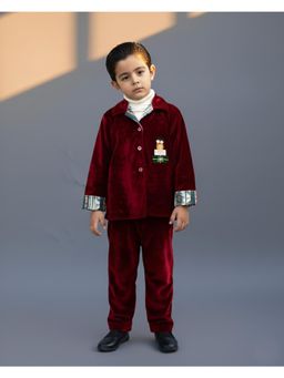 LAAD In every touch - Red Reversable Velvet Co-Ord