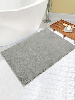 Saral Home - Microfiber Anti-Slip Bathmat (Light Grey, 60 x 100 cm)
