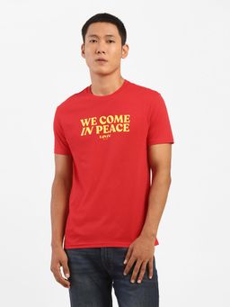 Levi's - Men Red Yellow Round Neck T-shirt