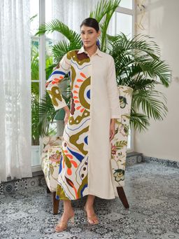 LABEL APURVA - Off White Elira Dress