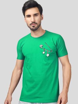 Greylongg - Green Comfortable Men's Round Neck T-Shirt
