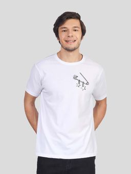 Greylongg - White Comfortable Men's Round Neck T-Shirt