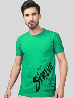 Greylongg - Green Comfortable Men's Round Neck T-Shirt