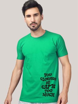 Greylongg - Green Comfortable Men's Round Neck T-Shirt