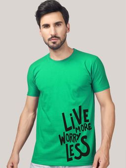 Greylongg - Green Comfortable Men's Round Neck T-Shirt