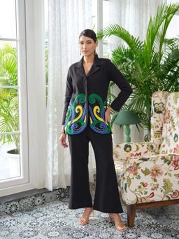 LABEL APURVA - Black Wavira Co-Ord Set
