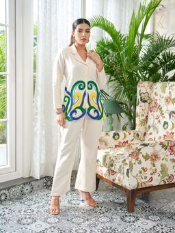LABEL APURVA - Off White Wavira Co-Ord Set