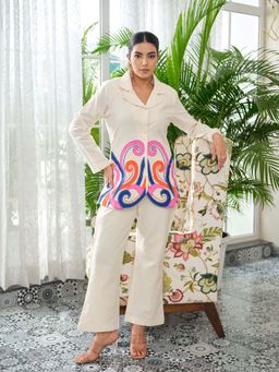 LABEL APURVA - Off White Wavira Co-Ord Set
