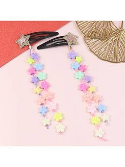 Asthetika Kids - Multi-Color Beads Fashion Hair Clips (Pack of 2) (3-12 Years)