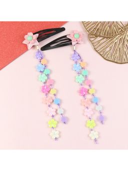 Asthetika Kids - Multi-Color Beads Fashion Hair Clips (Pack of 2) (3-12 Years)
