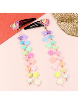 Asthetika Kids - Multi-Color Beads Fashion Hair Clips (Pack of 2) (3-12 Years)